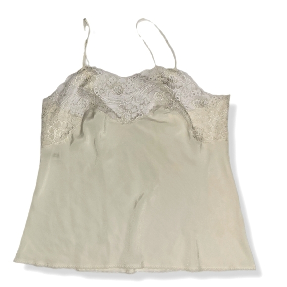 Vintage Wacoal Y2K Elegant Ivory Lace Trim Dainty Feminine Dainty Camisole - Picture 1 of 7